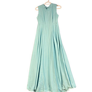 70s Small Maxi Dress Blue Wendy Peterpan Cottagecore Empire Babydoll